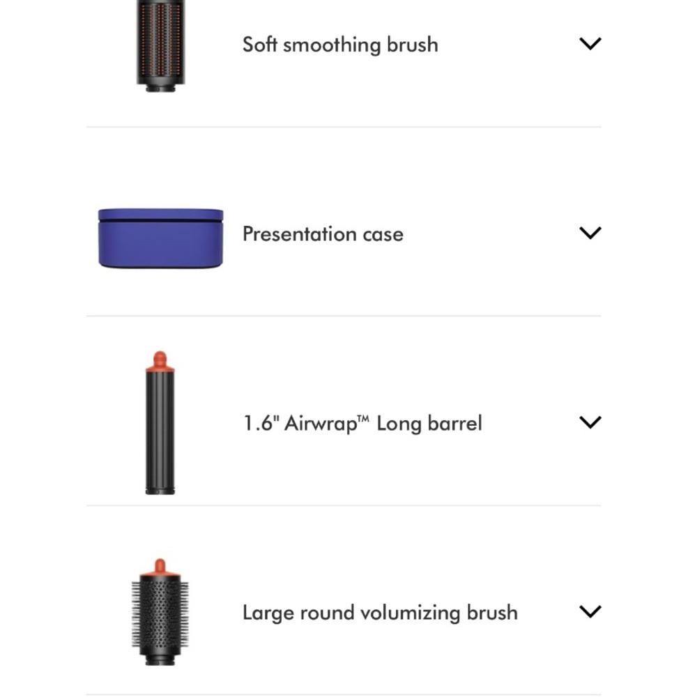 Dyson Hair Styling Set with Blue Case and Orange Accents - Picture 2 of 2